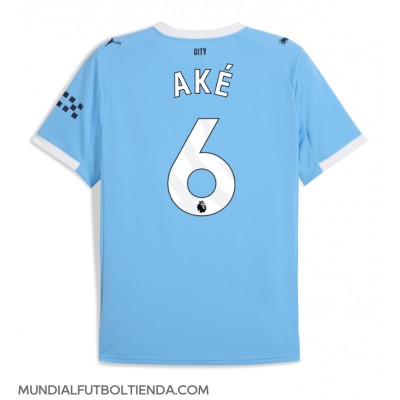 Camiseta Manchester City Nathan Ake #6 Primera Equipación Replica 2025-26 mangas cortas Camiseta Manchester City Nathan Ake #6 Primera Equipación Replica 2025-26 mangas cortas